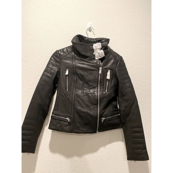 Allsaints Steine Leather Biker Jacket - Picture 7 of 13
